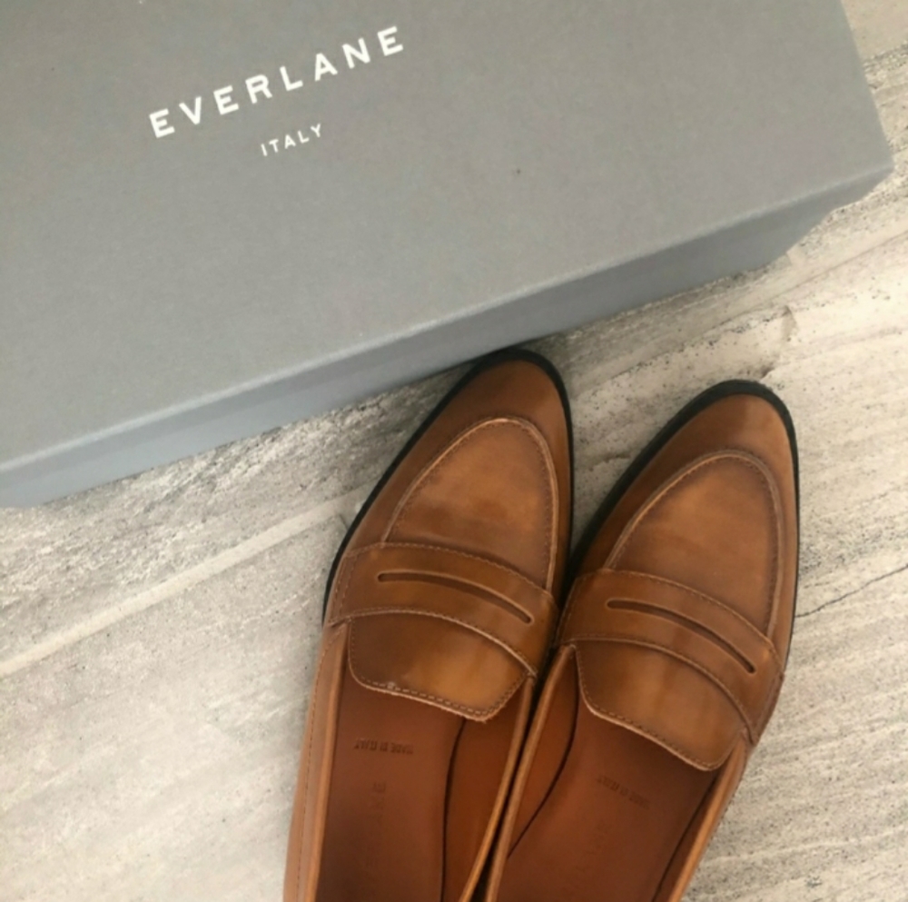Everlane The Modern Penny Loafers in Cognac